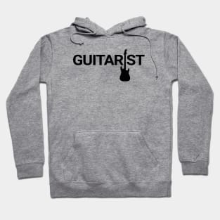 Guitarist Electric Guitar Silhouette Light Theme Hoodie